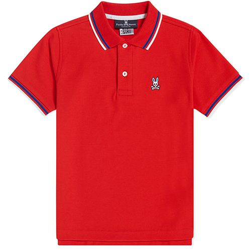 Psycho Bunny Mens Big and Tall Lincoln Neon Tipped Polo - B9K204S1PC 611 Red Spice / 3xlt